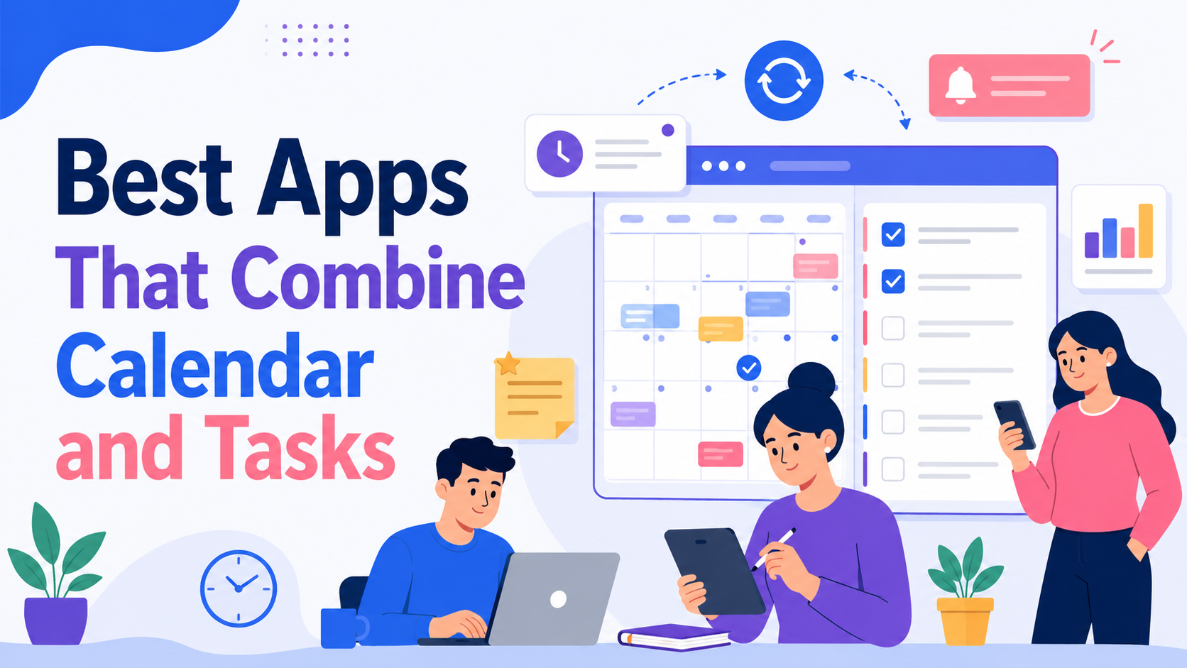 Dainvo branded illustration for apps that combine calendar and tasks